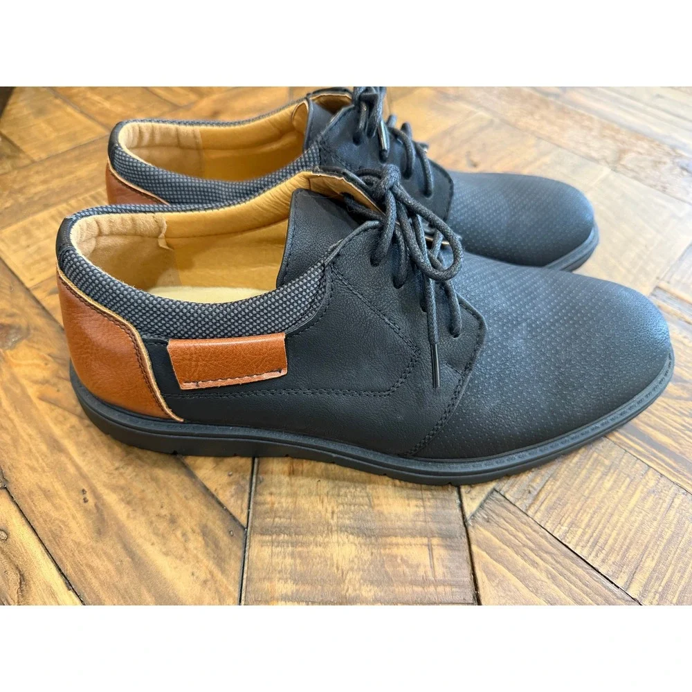 Aldo Rossini Mens Dress Shoes Black Brown Lace Up Oxfords Size 9M NWOT